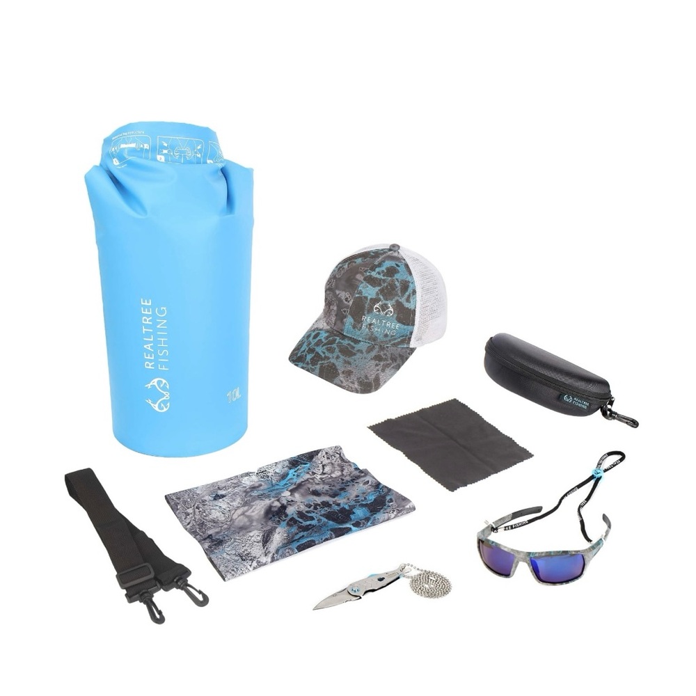 Realtree Fishing 8 Piece Angler's Collection Camouflage Gift Set New